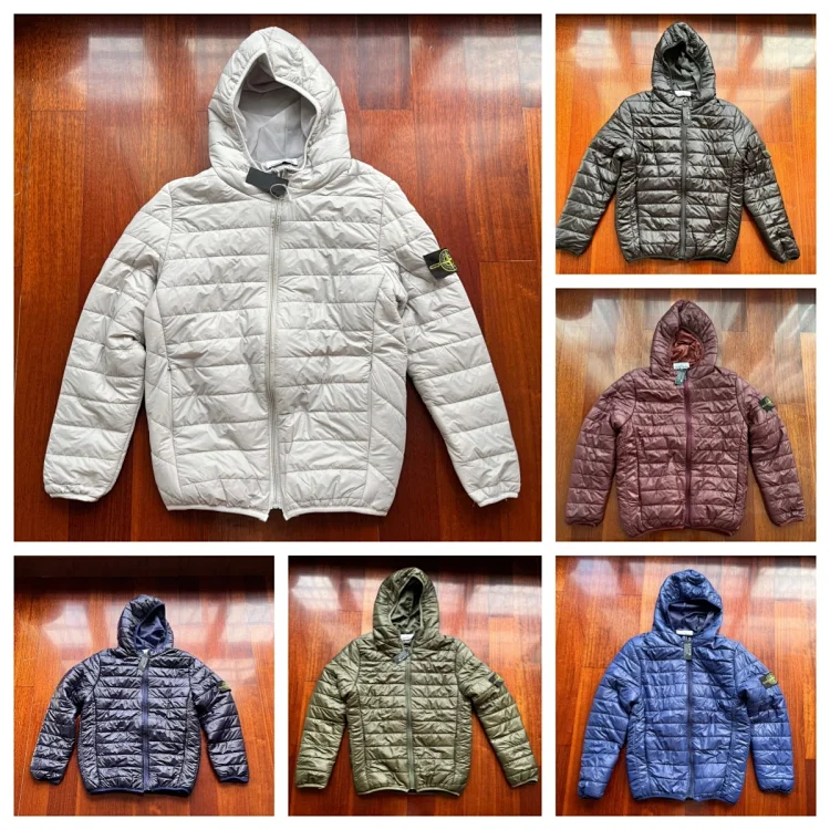 Stone Island Grey Hooded Puffe