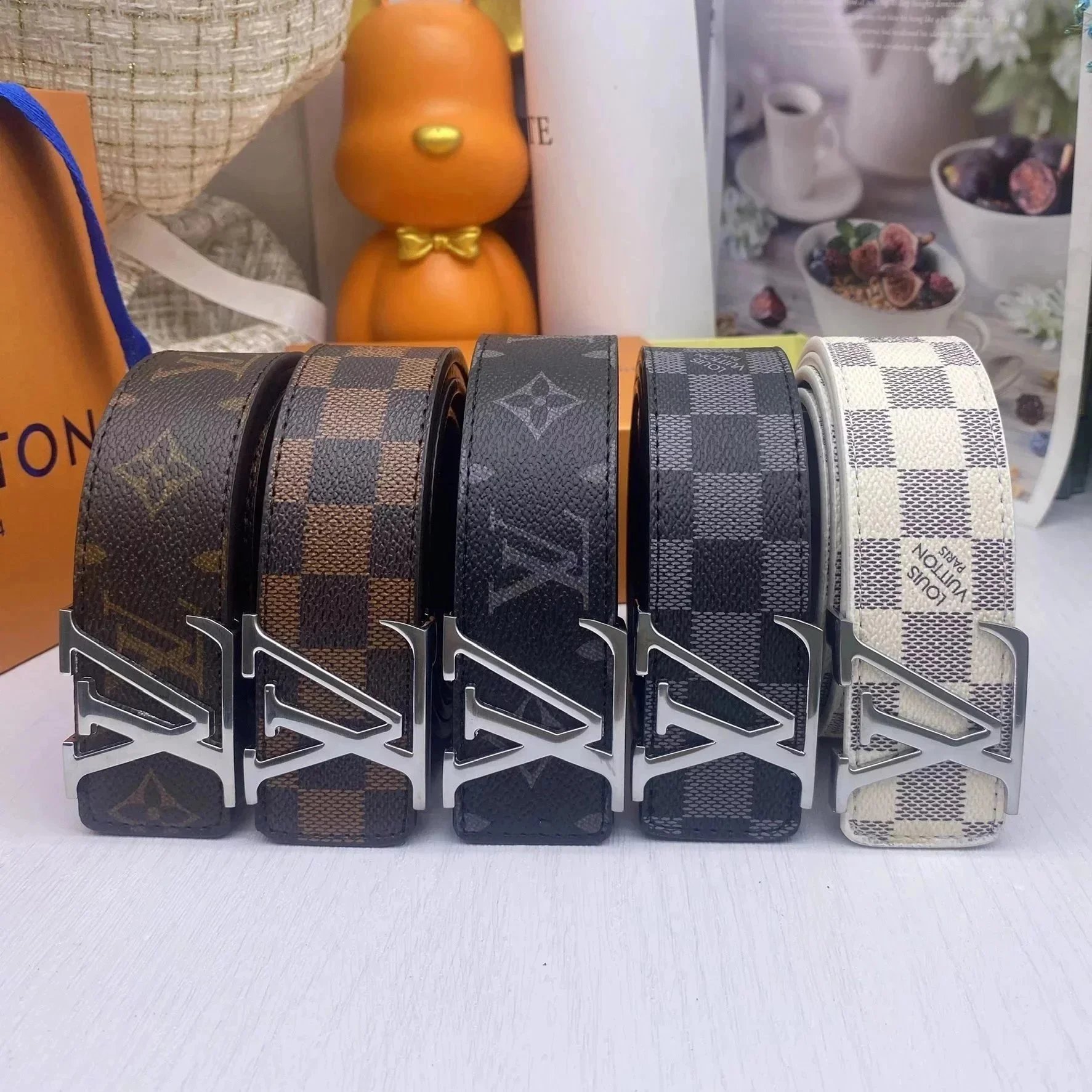 Louis Vuitton LV Monogram and Damier Belts Collection